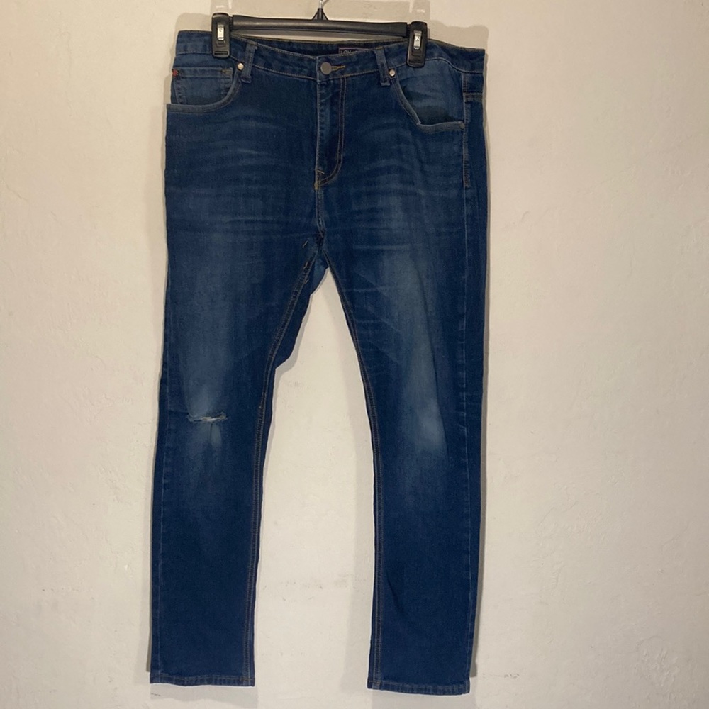 LON>NYC Men’s 34x30 Dark Jeans Straight Leg